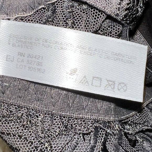 Wacoal A Rose iWomens Lace Embroidered Underwire Bra Size 34DD Gray Nylon/Spande - Picture 6 of 6